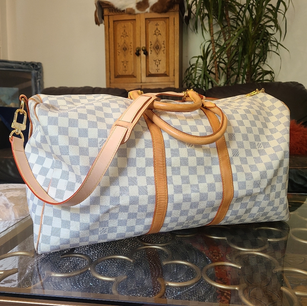 Louis Vuitton Damier Azur Keepall Bandoulière 55
